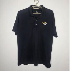 KA University of Missouri Mizzou Tigers black short sleeve polo shirt - large